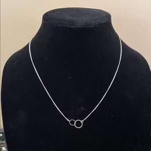Elegant Silver Necklace with Interlocking Circles